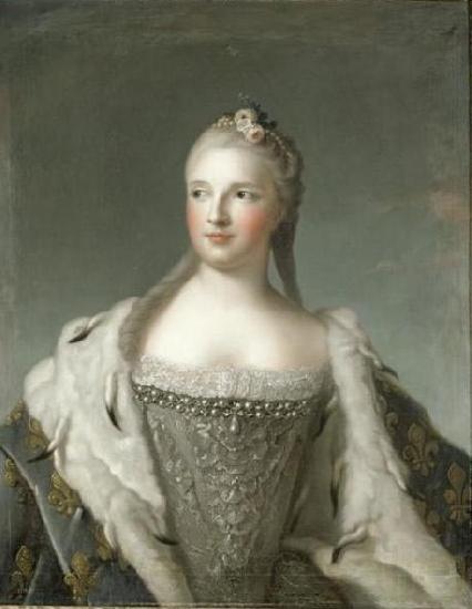 Jjean-Marc nattier Marie-Josephe of Saxony, Dauphine of France previously wrongly called Madame Henriette de France Norge oil painting art